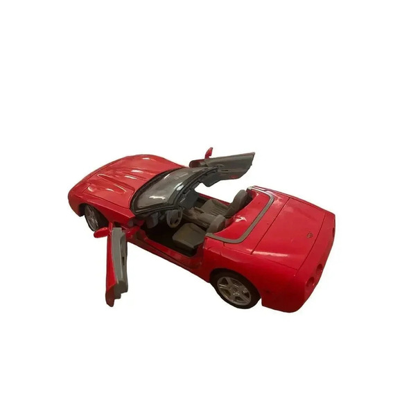 WELLY 1999 Red Chevrolet CORVETTE Convertible #2111 Model Car 1:18 - Picture 4 of 9